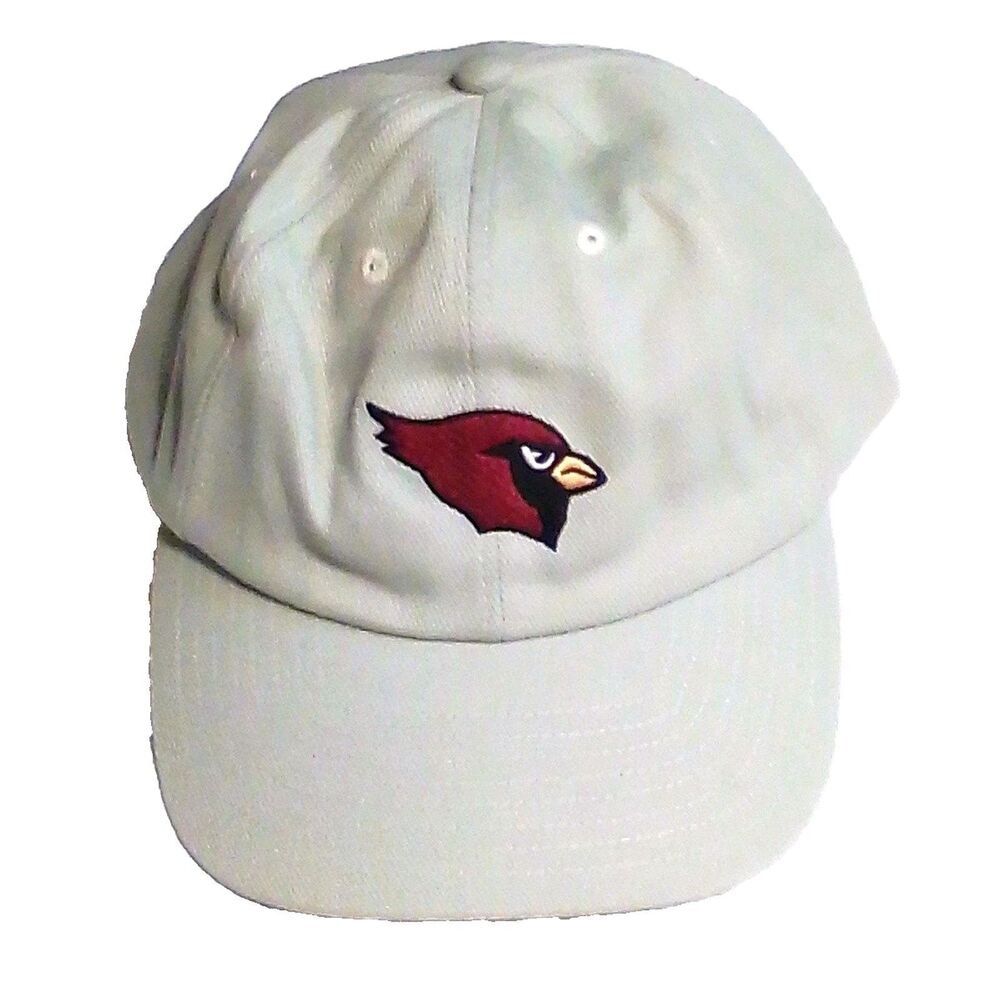 ​Vintage Arizona Cardinals Hat White Strapback NFL Embroidered Retro Dad Cap Gif